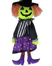 Vintage Russ Happy Howlers Halloween Fiber Optic Sound Jack O Lantern Witch 46” picture