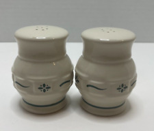 LONGABERGER Pottery Woven Traditions Salt & Pepper Shaker Set Heritage Green picture