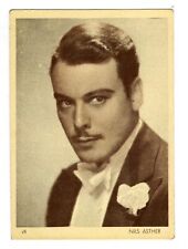 NILS ASTHER 1930 CARD FROM CHOCOLATE AGUILA URUGUAY COLLECTION ASTROS DEL CINE picture