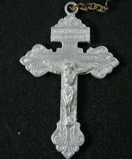 Vintage Catholic Crucifix Cross Silver Tone B7399 picture