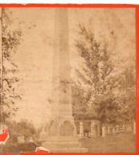 Mt. Hope Cemetery, Goodrich Monument, Rochester, NY.  Woodward  Stereoview Photo picture