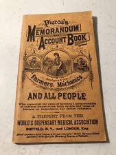 Antique 1899 Pierce’s Medical Dispensary Advert Memoranda Booklet Buffalo NY picture