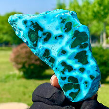 101G Natural Chrysocolla/Malachite transparent cluster rough mineral sample picture