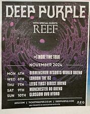 Deep Purple Tour Dates Ad 2024 Reef One More Time Newspaper Advert Clipping 7x5” picture