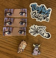 Courage The Cowardly Dog Pin With Girl Pin And Sticker Set Shown picture