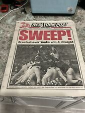 New York Yankees NY Post Rare Mint SWEEP  World Series Win picture