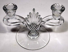 Large Elegant Two Candle Holder - Wide Base To Prevent Tipping picture
