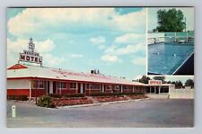 Glendive MT-Montana, Derrick Motel, Advertising, Vintage Souvenir Postcard picture