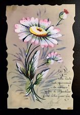 Vintage C1920 Postcard French Handpainted Flowers on Celluloid picture