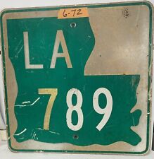 Authentic Retired Road Sign  Louisiana Route 789  Lower 48  6-72 picture