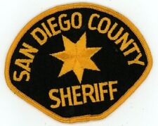 CALIFORNIA CA SAN DIEGO COUNTY SHERIFF NICE SHOULDER PATCH POLICE PAPER ON BACK picture