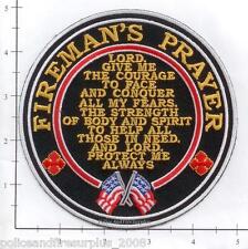 Fireman Prayer Fire Dept Patch -  Large 5 inches  picture