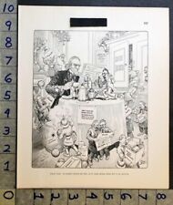 1918 POLITICAL SATIRE UNLCE SAM TRUST PATRIOTISM HARRY GRANT DART PRINT FC4449  picture