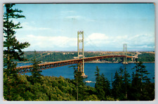 c1960s Narrows Bridge Tacoma Washington Vintage Postcard picture