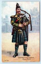 SCOTLAND, United Kingdom ~ Seaforth Highlanders PIPE MAJOR  c1910s Tuck Postcard picture