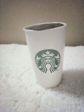 Starbucks 12oz Ceramic Double Wall Coffee Travel Mug Tumbler sliding Lid  picture