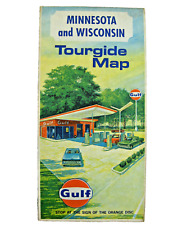 1968 Vintage Minnesota and Wisconsin Tourgide Map by Gulf Oil picture