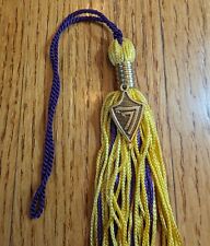 Vintage High School Graduation Tassel Tassle Purple Yellow 7