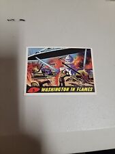 Genuine 1962 Mars Attacks Topps Bubbles  Card - #5   Washington In Flames picture