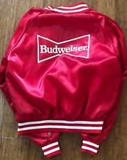 Vintage Anheuser Busch Budweiser Red Satin Jacket (Size L) Official Product USA picture