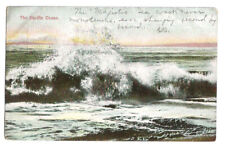 Pacific Ocean Postcard Surf Waves c1910 picture