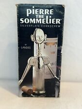 Pierre the Sommelier 1983 Vintage Italian Made Silverplate Corkscrew with Box picture