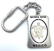Rivera Maya Mexico Spinner Keychain Turtle Metal Gold / Silver Tone  picture