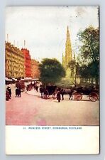 Edinburgh-Scotland, Princess Street, Advertisement, Vintage c1909 Postcard picture