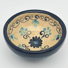 El Palomar Cali Col Columbia Trinket Dish Bowl Hand Painted Blue 3.5”D picture