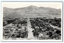 Huntington Oregon OR Postcard RPPC Photo Bird's Eye View Mountain Scene c1950's picture