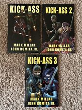 Kick-Ass 1, 2 & 3, Mark Millar & John Romita Jr. Paperback Graphic Novels picture
