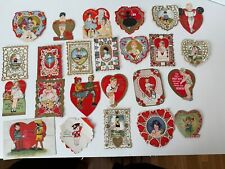 Beautiful Collection Of 25 VTG 1930s Valentines Many Folded Double Sided picture
