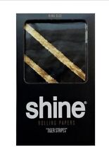NEW Shine Tiger Stripes 1 Sheet Pack 24K 24 Karat Gold Rolling Paper King Size picture