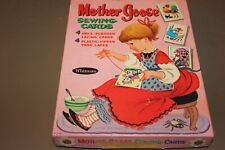 Mother Goose 4 Vintage Sewing Cards In Original Box & 4 Additional Cards & Yarn picture