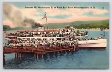 c1930s Steamer Mt. Washington II Boat Dock Alton Bay New Hampshire NH  Postcard picture
