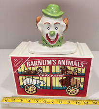  Vintage Barnum's Animal Crackers Cookie Jar Clown Circus 1972 Nabisco picture