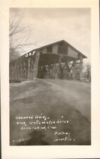 RPPC Richmond Indiana Covered Bridge White Water River 1947 Real Photo picture