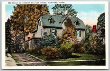 Vtg Hartford Connecticut CT Residence Harriet Beecher Stowe 1920s Old Postcard picture