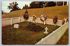 Grave Of John F Kennedy 35th President Arlington National Cemetery Postcard jfk picture