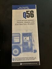 Nyc Mta Bus Q56 Timetable Map 1999 picture
