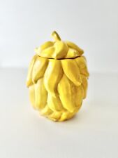 Vintage 1940s WWII Red Wing Pottery Yellow Bunch Of Bananas Cookie Jar EXC COND picture