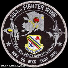 USAF 354th FIGHTER WING -ICEMEN READY TO GO AT 50 BELOW- Eielson AFB -VEL PATCH picture