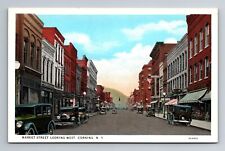 Corning NY-New York, Market Street Looking West, Antique, Vintage Postcard picture