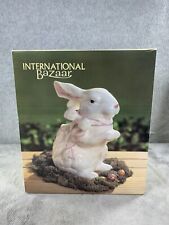 INTERNATIONAL BAZAAR Ceramic COUNTRY BUNNY Rabbit Figurine 10