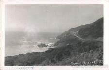 1956 RPPC California Roosevelt Highway #1. Ocean and roadway Real Photo Postcard picture