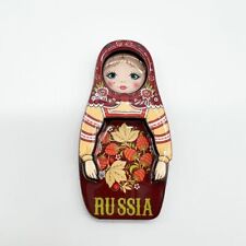Strawberry RUS Matryoshka Doll Wooden Refrigerator Magnets picture