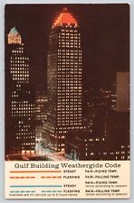 Postcard Pennsylvania Pittsburgh Gulf Building Weathergide Code Unposted Chrome picture