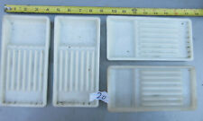 Lot Of 4 VINTAGE 1950s DENTAL MILK GLASS INSTRUMENT TRAYS #20 picture