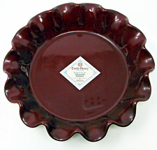 New Emile Henry Ruffled Pie Dish Burgundy 26.5 Cm 10.4 Inch 61.8 Williams Sonoma picture