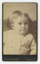 Antique CDV Circa 1870s Adorable Young Baby Girl in Cute Outfit Indianapolis, IN picture